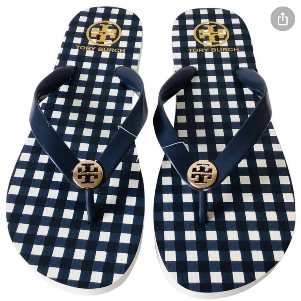 NWT Tory Burch Navy Flip Flops